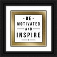 thumbnail image 1 of Grey, Jace 12x12 Black Ornate Wood Framed with Double Matting Museum Art Print Titled - Motivated, 1 of 4