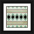thumbnail image 1 of Grey, Jace 12x12 Black Ornate Wood Framed with Double Matting Museum Art Print Titled - Native Diamonds, 1 of 4