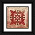 thumbnail image 1 of Grey, Jace 12x12 Black Ornate Wood Framed with Double Matting Museum Art Print Titled - Red Pattern 8, 1 of 4