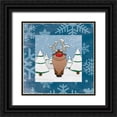 thumbnail image 1 of Grey, Jace 12x12 Black Ornate Wood Framed with Double Matting Museum Art Print Titled - Reindeer, 1 of 4