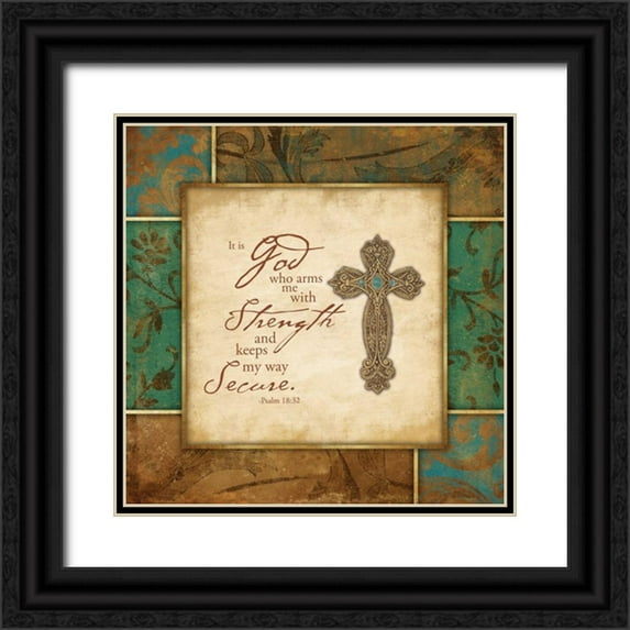 Grey, Jace 12x12 Black Ornate Wood Framed with Double Matting Museum Art Print Titled - Secure