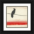 thumbnail image 1 of Grey, Jace 12x12 Black Ornate Wood Framed with Double Matting Museum Art Print Titled - Simple Mird Mate, 1 of 4