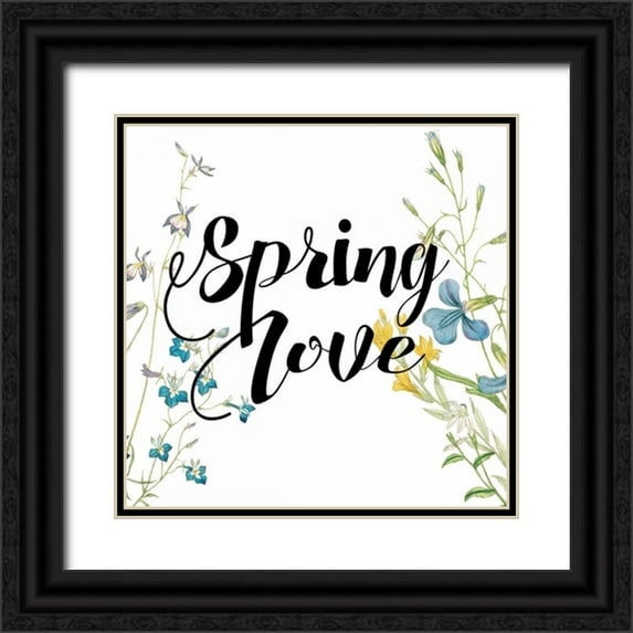 Grey, Jace 12x12 Black Ornate Wood Framed with Double Matting Museum Art Print Titled - Spring Love