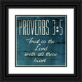 thumbnail image 1 of Grey, Jace 12x12 Black Ornate Wood Framed with Double Matting Museum Art Print Titled - Trust In The Lord Clean, 1 of 4