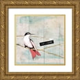 thumbnail image 1 of Grey, Jace 12x12 Gold Ornate Wood Framed with Double Matting Museum Art Print Titled - Believe Bird, 1 of 4