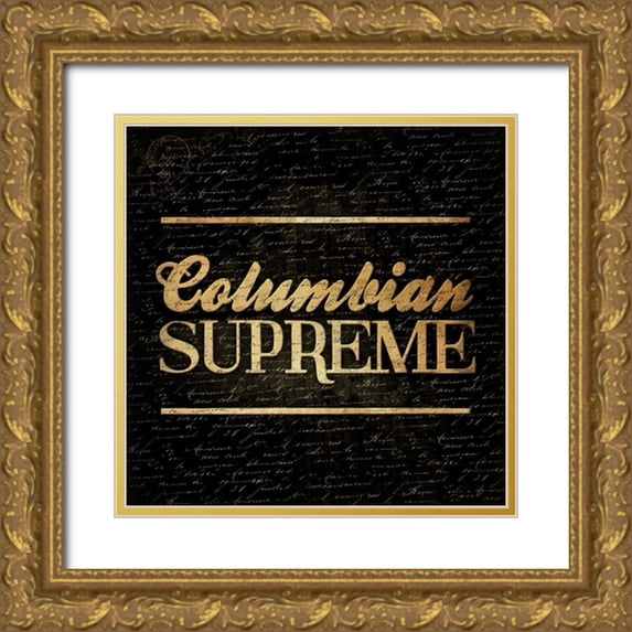 Grey, Jace 12x12 Gold Ornate Wood Framed with Double Matting Museum Art Print Titled - Columbian Supreme
