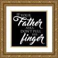 thumbnail image 1 of Grey, Jace 12x12 Gold Ornate Wood Framed with Double Matting Museum Art Print Titled - Fathers Fingers, 1 of 4