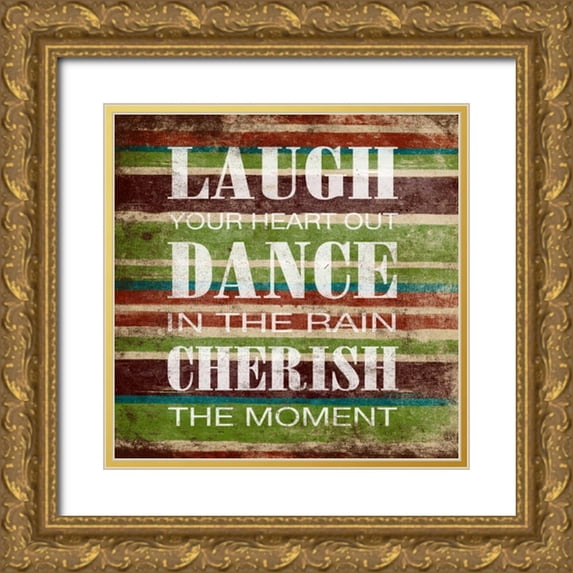 Grey, Jace 12x12 Gold Ornate Wood Framed with Double Matting Museum Art Print Titled - Laugh