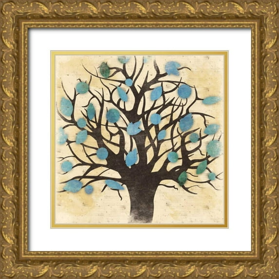 Grey, Jace 12x12 Gold Ornate Wood Framed with Double Matting Museum Art Print Titled - Tree