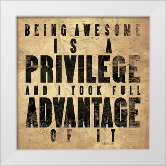 Grey, Jace 12x12 White Modern Wood Framed Museum Art Print Titled - Awesome 2