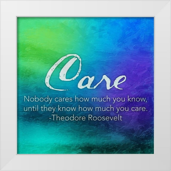 Grey, Jace 12x12 White Modern Wood Framed Museum Art Print Titled - Care