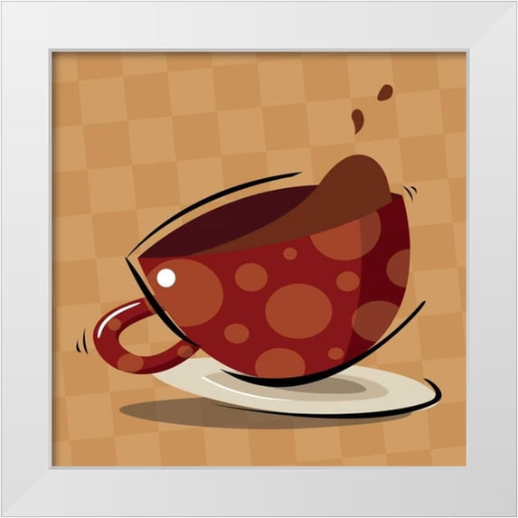Grey, Jace 12x12 White Modern Wood Framed Museum Art Print Titled - Coffee1 clean