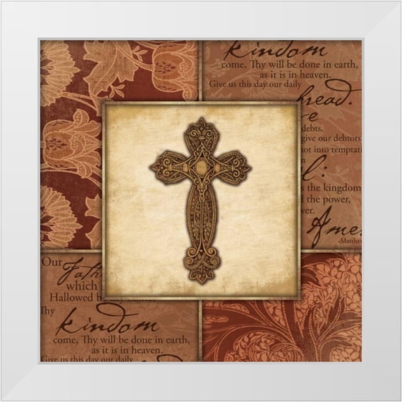 Grey, Jace 12x12 White Modern Wood Framed Museum Art Print Titled - Cross Bordered