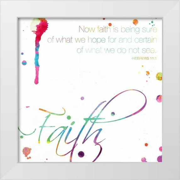 Grey, Jace 12x12 White Modern Wood Framed Museum Art Print Titled - Faith