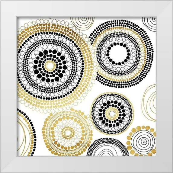 Grey, Jace 12x12 White Modern Wood Framed Museum Art Print Titled - Golden Cells
