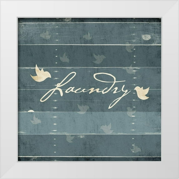 Grey, Jace 12x12 White Modern Wood Framed Museum Art Print Titled - Laundry Birds