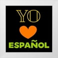 thumbnail image 1 of Grey, Jace 12x12 White Modern Wood Framed Museum Art Print Titled - Love Espanol, 1 of 4