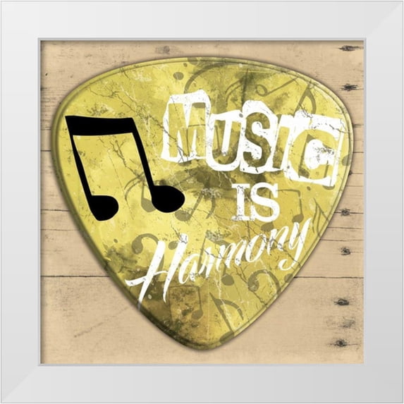 Grey, Jace 12x12 White Modern Wood Framed Museum Art Print Titled - Music Is Harmony