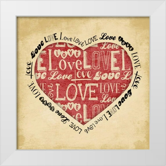 Grey, Jace 12x12 White Modern Wood Framed Museum Art Print Titled - Valentine 1