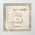 thumbnail image 1 of Grey, Jace 12x12 White Modern Wood Framed Museum Art Print Titled - kiss the cook, 1 of 4