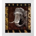 thumbnail image 1 of Grey, Jace 12x13 White Modern Wood Framed Museum Art Print Titled - Elephant Bordered, 1 of 4