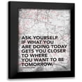 thumbnail image 1 of Grey, Jace 12x14 Black Modern Framed Museum Art Print Titled - Ask Your Self, 1 of 5