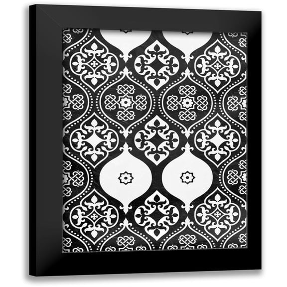 Grey, Jace 12x14 Black Modern Framed Museum Art Print Titled - BW Pattern