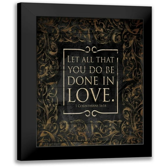 Grey, Jace 12x14 Black Modern Framed Museum Art Print Titled - Done In Love