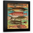 thumbnail image 1 of Grey, Jace 12x14 Black Modern Framed Museum Art Print Titled - Fish Wall Mate, 1 of 5