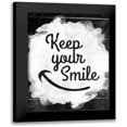 thumbnail image 1 of Grey, Jace 12x14 Black Modern Framed Museum Art Print Titled - Keep Your Smile, 1 of 5