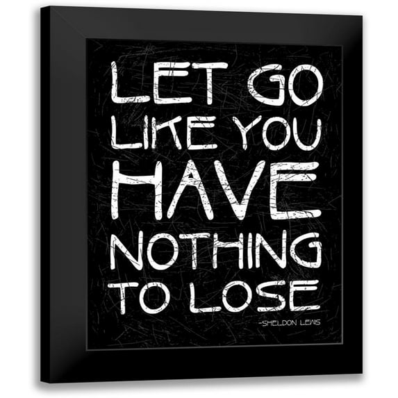 Grey, Jace 12x14 Black Modern Framed Museum Art Print Titled - Let Go