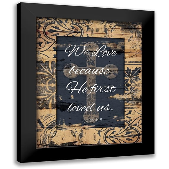 Grey, Jace 12x14 Black Modern Framed Museum Art Print Titled - Loved Us