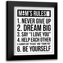 Grey, Jace 12x14 Black Modern Framed Museum Art Print Titled - Mom Rules