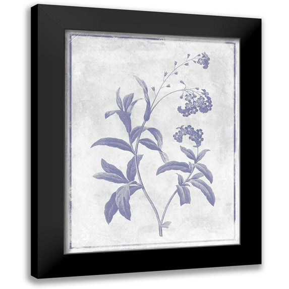 Grey, Jace 12x14 Black Modern Framed Museum Art Print Titled - Monochrome Floral Lavender 2
