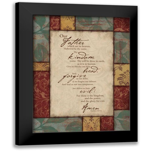 Grey, Jace 12x14 Black Modern Framed Museum Art Print Titled - Our Father