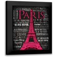 thumbnail image 1 of Grey, Jace 12x14 Black Modern Framed Museum Art Print Titled - Paris Type, 1 of 5