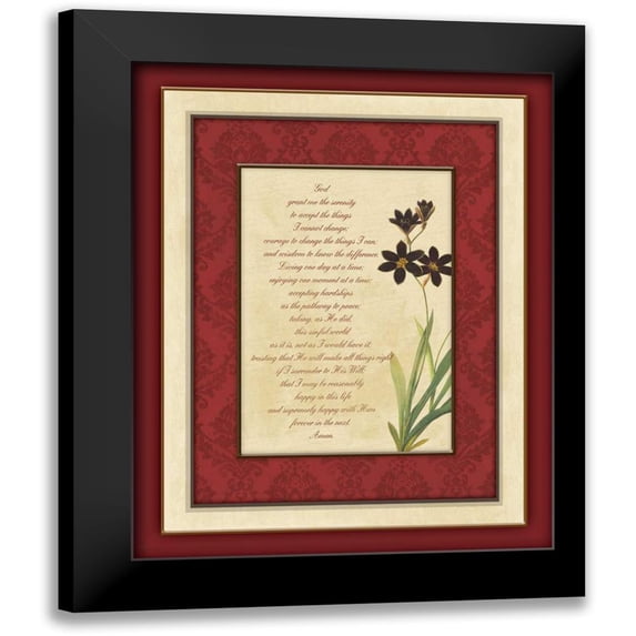 Grey, Jace 12x14 Black Modern Framed Museum Art Print Titled - Religious Floral