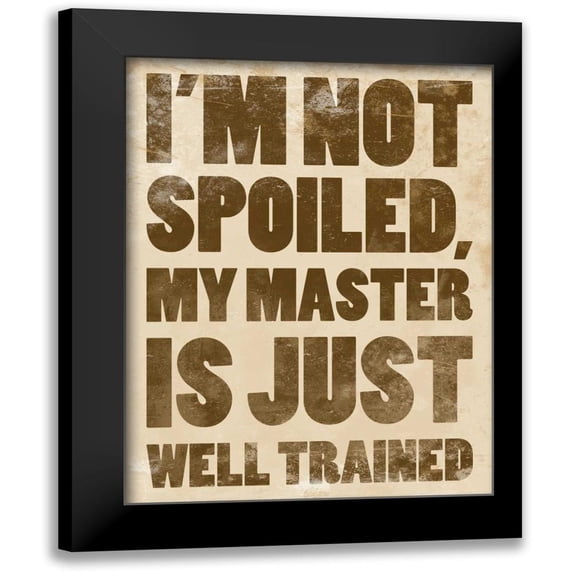 Grey, Jace 12x14 Black Modern Framed Museum Art Print Titled - Well Trained