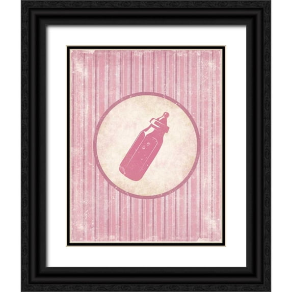 Grey, Jace 12x14 Black Ornate Wood Framed with Double Matting Museum Art Print Titled - Bottle