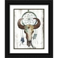 thumbnail image 1 of Grey, Jace 12x14 Black Ornate Wood Framed with Double Matting Museum Art Print Titled - Bull With Dreamcatcher, 1 of 4
