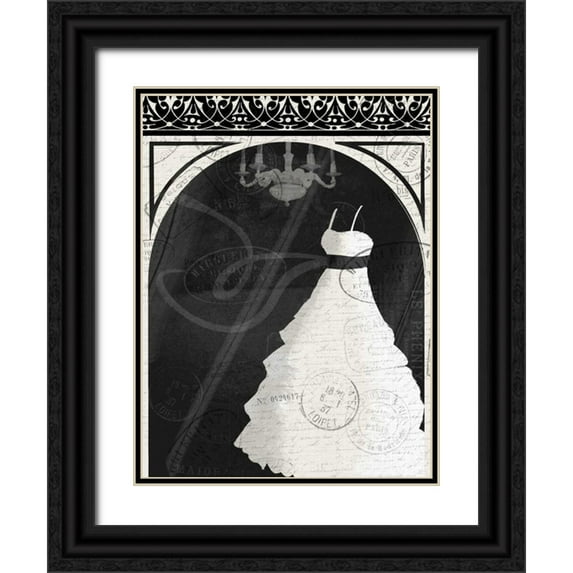 Grey, Jace 12x14 Black Ornate Wood Framed with Double Matting Museum Art Print Titled - Dress N Window