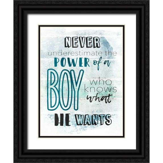 Grey, Jace 12x14 Black Ornate Wood Framed with Double Matting Museum Art Print Titled - He Wants