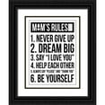 thumbnail image 1 of Grey, Jace 12x14 Black Ornate Wood Framed with Double Matting Museum Art Print Titled - Mom Rules, 1 of 4