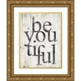 thumbnail image 1 of Grey, Jace 12x14 Gold Ornate Wood Framed with Double Matting Museum Art Print Titled - Be You Tiful, 1 of 4