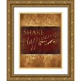 thumbnail image 1 of Grey, Jace 12x14 Gold Ornate Wood Framed with Double Matting Museum Art Print Titled - Share Happiness, 1 of 4