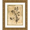 thumbnail image 1 of Grey, Jace 12x14 Gold Ornate Wood Framed with Double Matting Museum Art Print Titled - Stencil Floral, 1 of 4