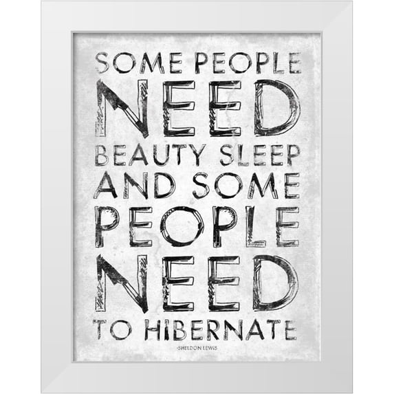 Grey, Jace 12x14 White Modern Wood Framed Museum Art Print Titled - Hibernate
