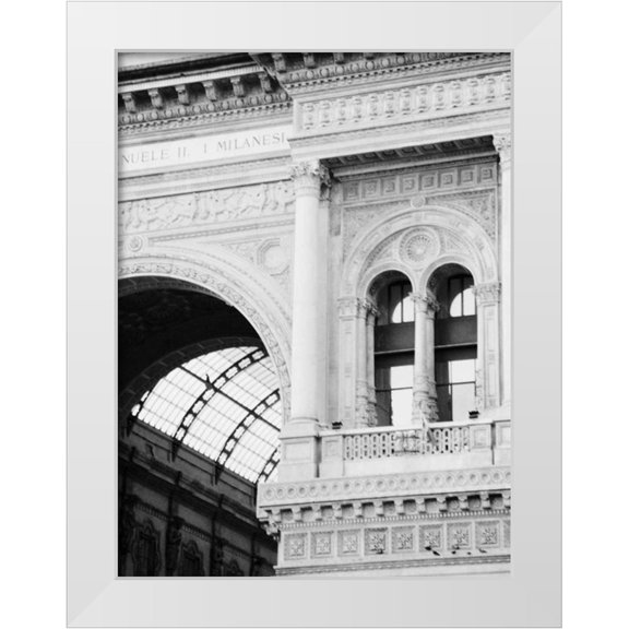 Grey, Jace 12x14 White Modern Wood Framed Museum Art Print Titled - Milan
