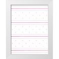 thumbnail image 1 of Grey, Jace 12x14 White Modern Wood Framed Museum Art Print Titled - Pink Lines and dots, 1 of 4