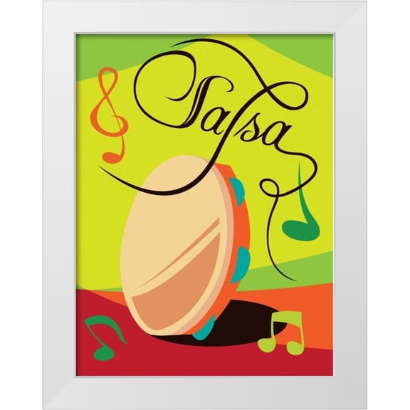 Grey, Jace 12x14 White Modern Wood Framed Museum Art Print Titled - Salsa I